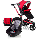 Poussette duo trider extrême 3 roues avec matrix light 2 deep red pas cher
