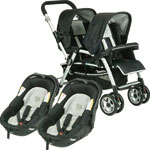 JANE Poussette twintwo pro + 2  matrix light j40 moonlight