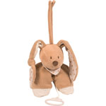 Peluche bébé musicale lapin cappuccino pas cher