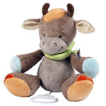 Peluche bébé musical vache little garden pas cher