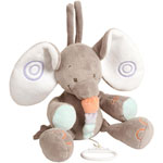 Peluche bébé musical éléphant bubbles pas cher