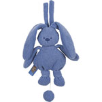 Doudou lapidou mini musical bleu royal pas cher