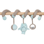 Jouets de lit bébé spirale lapidou turquoise pas cher