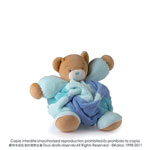 Doudou patapouf plume ours patchwork bleu pas cher