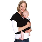 Porte bébé écharpe de portage moby noir pas cher