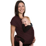 Porte bébé écharpe de portage moby chocolat pas cher