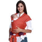 Porte bébé écharpe de portage moby orange pas cher