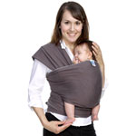 Porte bébé écharpe de portage moby gris pas cher