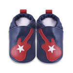 Chaussons bébé guitare navy pas cher
