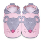 Chaussons bébé souris rose pas cher