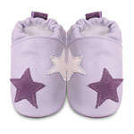 Chaussons bébé étoile rose et lilas pas cher