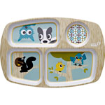 Assiette plateau bébé silly u forêt bleu pas cher