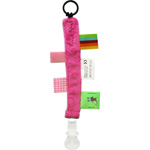 Attache sucette label label fushia pas cher