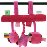 Jouet de lit bébé arche suspendue rose/fushia pas cher
