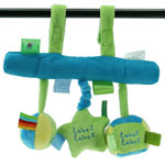 Jouet de lit bébé arche suspendue bleu/vert pas cher