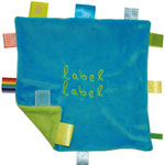 Doudou stars label label bleu vert pas cher