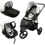 Poussette trio oakland 3 roues black émotion pas cher
