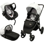 Poussette trio oakland 4 roues black émotion pas cher