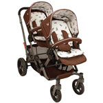 Poussette double twin caramel pas cher