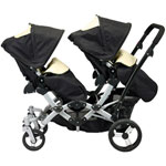 LOOPING Poussette jumelle avec  kit beige/noir