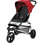 Poussette 3 roues mini rouge pas cher
