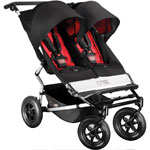 Poussette double duet rouge pas cher