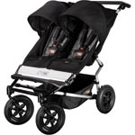 Poussette double duet gris anthracite pas cher
