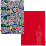 Couverture bébé reversible buggy blanket scarlet/london pas cher