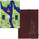 Couverture bébé reversible buggy blanket coffee/nyc pas cher