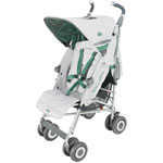 Poussette 4 roues techno xlr silver/pine green pas cher