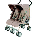 Poussette double twin techno champagne pas cher