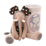 Peluche bébé éléphant les zazous pas cher