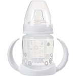 Biberon sans bpa d'apprentissage avec ambout anti-fuite blanc 150ml pas cher