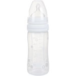 Biberon sans bpa avec système open close blanc décoré 300ml pas cher