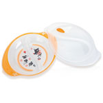 Assiette bébé + couvercle chaudron orange pas cher