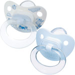 Lot de 2 sucettes silicone taille 1 bleu pas cher