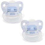 Lot de 2 sucettes silicone taille 2 bleu pas cher