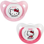 Lot de 2 sucettes silicone taille 3 hello kitty pas cher