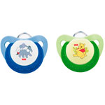 Lot de 2 sucettes silicone taille 2 winnie pas cher