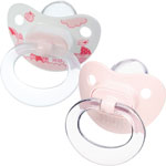Lot de 2 sucettes silicone taille 2 rose pas cher