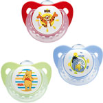 Lot de 2 sucettes silicone taille 1 winnie pas cher