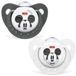 Lot de 2 sucettes silicone taille 2 mickey pas cher
