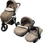Poussette trio oakland 3 roues nouky pas cher