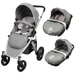 Poussette trio oakland 4 roues paquito et lolita pas cher