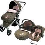 NOUKIES Poussette  oakland 4 roues+nacelle+coque+3 kits lola