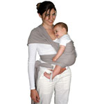 ECHARPE DE PORTAGE 100% COTON BIO TISSAGE SERGE TAUPE