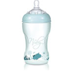 Biberon sans bpa natural touch tetine débit moyen 3 mois vert 330 ml pas cher