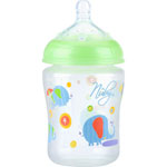 Biberon sans bpa natural touch anti-colique liner 1er âge vert 180 ml pas cher