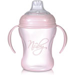 Gobelet sans bpa avec anses natural touch anti-goutte rose 240 ml pas cher
