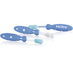 Lot de 3 brosses à dents bleu pas cher